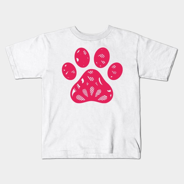 Dog Paw Kids T-Shirt by Rise And Design